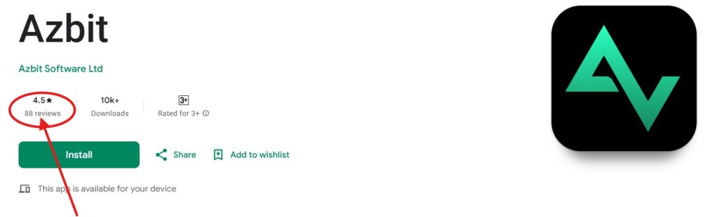 azbit ratings google play store